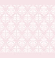 Damask seamless pattern background pastel pink vector image