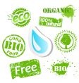 Set of used bio labels vector image