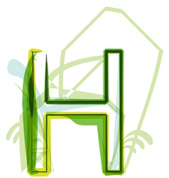 Green letter vector image