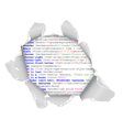 Webpage hole vector image