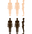 Naked standing woman vector image