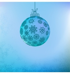 Christmas background with blue ball EPS8 Christmas background with blue ball EPS8 vector image