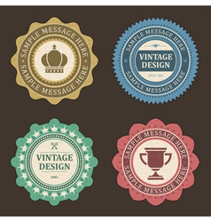 Vintage stickers and labels vector image