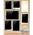 Collection of vintage photo frames vector image