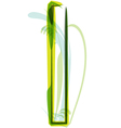 Green letter vector image