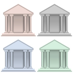 Building bank icons vector image