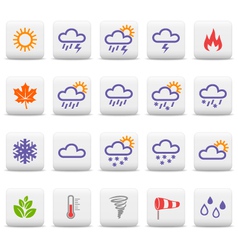 Weather and seasons icons vector image