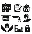 Real estate icons vector image
