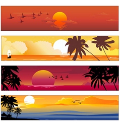 Tropical summer banner vector image