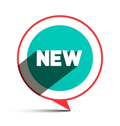 New Title in Circle - Flat Design Label Isolated vector image