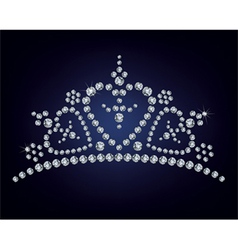 Diamond tiara vector image