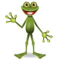 Very cheerful frog vector image