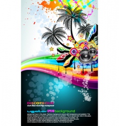 Tropical music event disco flyer vector image