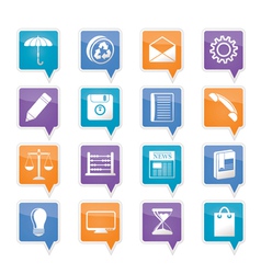 Business and office internet icons vector image
