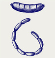 Sausage vector image