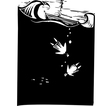 Drowning vector image