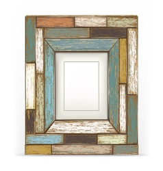 Old vintage wood frame vector image