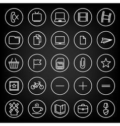 Set icons for business communication web vector image