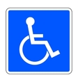 Disabled blue sign vector image