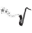Saxophone stars vector image