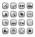 Sport objects icons vector image