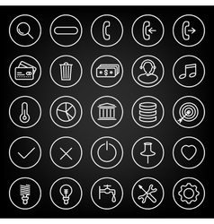Set icons for business communication web vector image