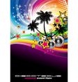 Tropical music event disco flyer vector image