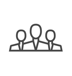 Teamwork thin line icon Teamwork thin line icon vector image