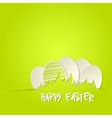 Easter bunny in grass greeting card Easter bunny in grass greeting card vector image
