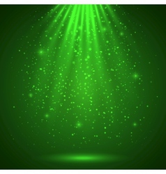 Green magic light abstract background vector image