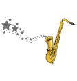 Saxophone stars vector image