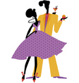 Retro dance couple vector image