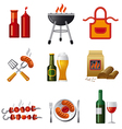 Barbecue icon set vector image