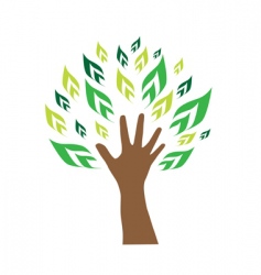 Hand tree vector image