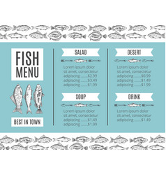 Retro frame restaurant lunch menu design layout Vector Image