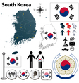 South Korea map vector image