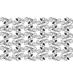 Seamless retro background with floral patterns vector image