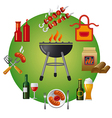 Barbecue icon set vector image