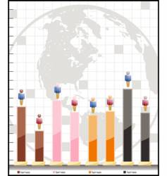 Adjustable demographic graph vector image