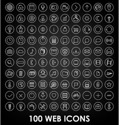 Set icons for business communication web vector image