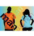 Fashion couple vector image