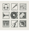 Set of music instruments vector image