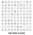 Set icons for business communication web vector image