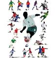 Soccer players vector image
