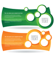 Two circle banner backgrounds vector image