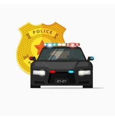 Police car cop auto urban vector image