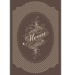 Menu brown vector image