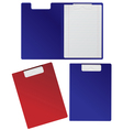 Clipboard with blank sheets isolated on white vector image