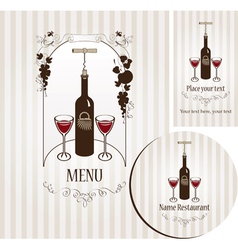 Bottle of wine vector image