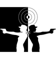 Pistol shooter vector image